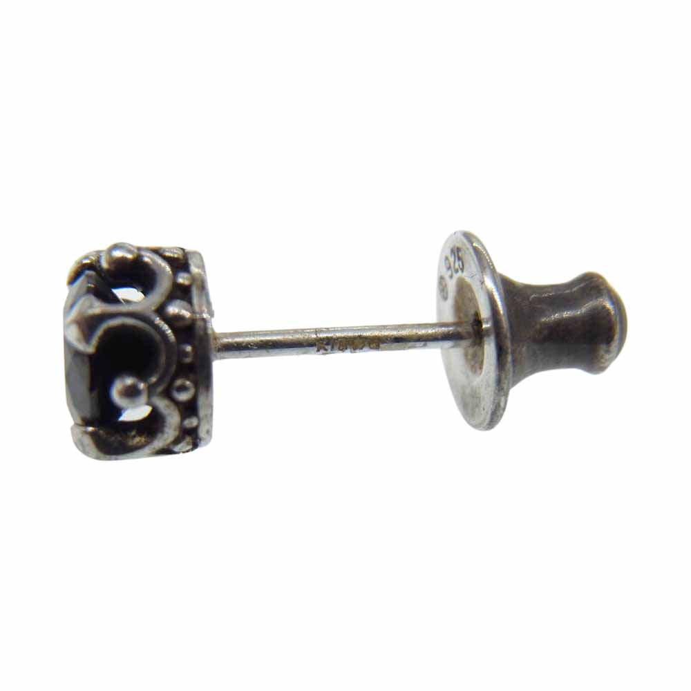 Justin Davis ジャスティンデイビス sej215 Debutant ジルコニア クラウン ピアス ブラック系 シルバー系【中古】