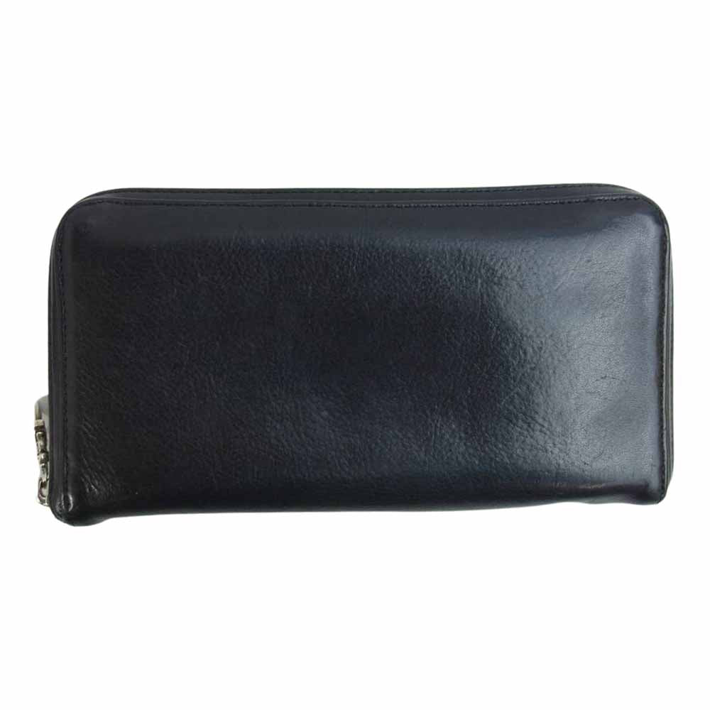 CHROME HEARTS クロムハーツ（原本無） REC F ZIP 3 セメタリークロス ラウンドジップ ウォレット ブラック系【中古】