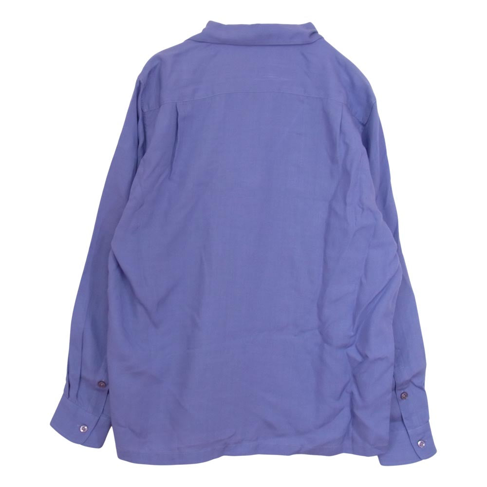 WACKO MARIA ワコマリア オープンカラー 開襟 長袖 シャツ  パープル系 M【中古】