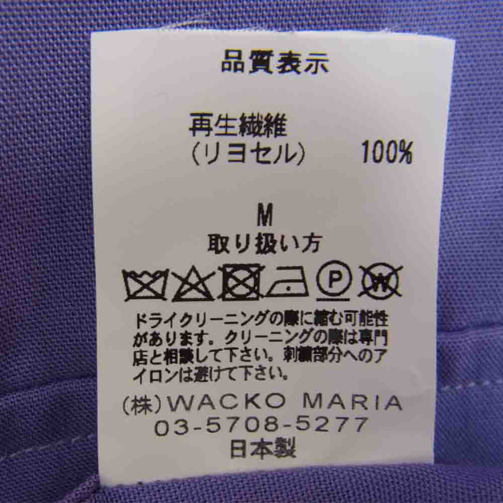 WACKO MARIA ワコマリア オープンカラー 開襟 長袖 シャツ  パープル系 M【中古】