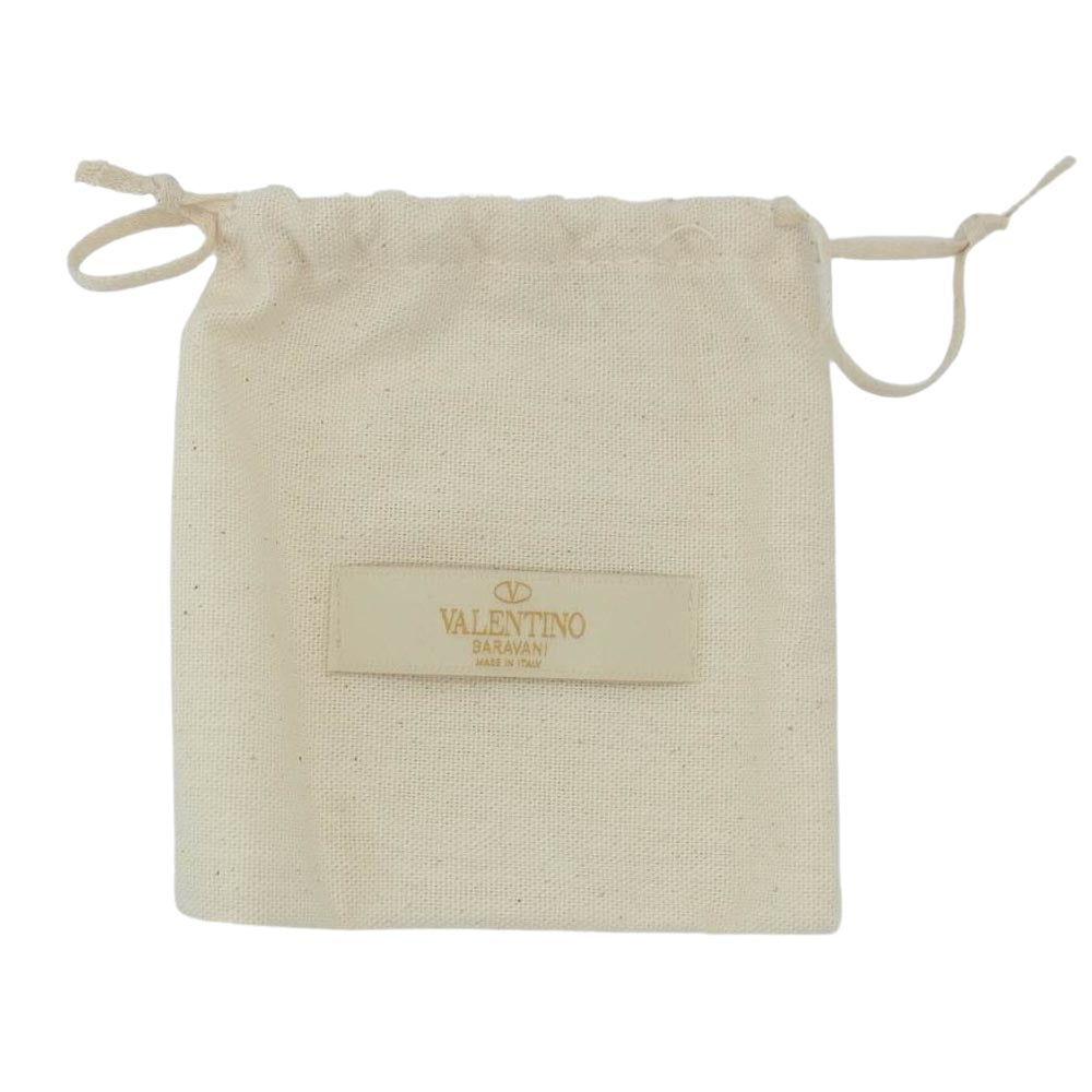 VALENTINO ヴァレンティノ スタッズ レザー ブレスレット オフホワイト系 シルバー系【中古】