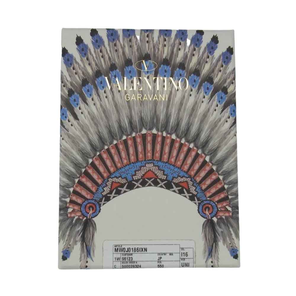 VALENTINO ヴァレンティノ スタッズ レザー ブレスレット オフホワイト系 シルバー系【中古】