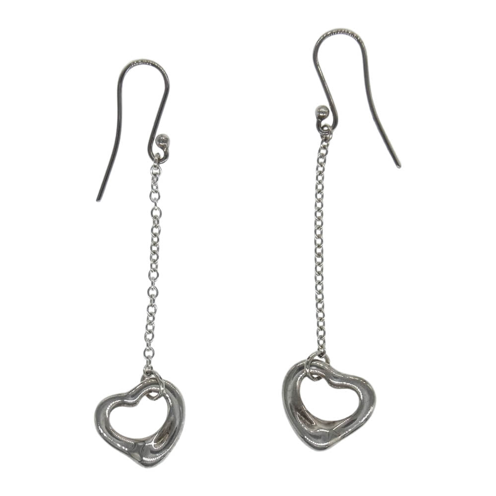 TIFFANY&Co. ティファニー エルサペレッティ オープンハート ドロップフック ピアス シルバー系 表記なし【中古】