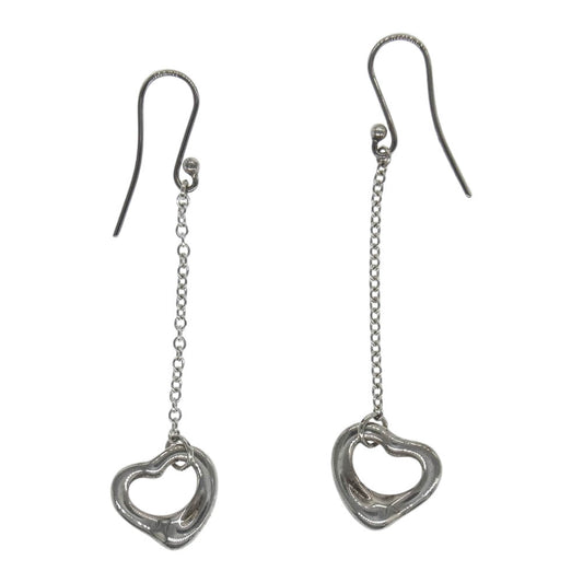 TIFFANY&Co. ティファニー エルサペレッティ オープンハート ドロップフック ピアス シルバー系 表記なし【中古】