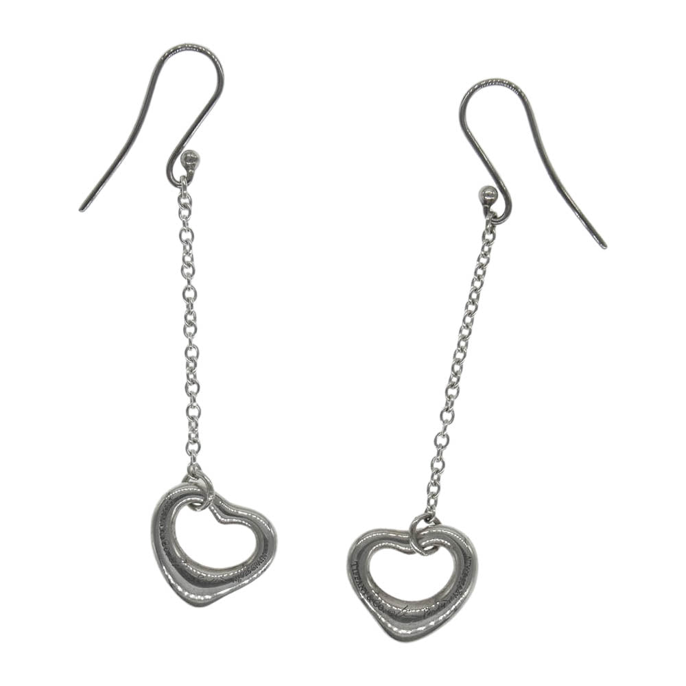 TIFFANY&Co. ティファニー エルサペレッティ オープンハート ドロップフック ピアス シルバー系 表記なし【中古】