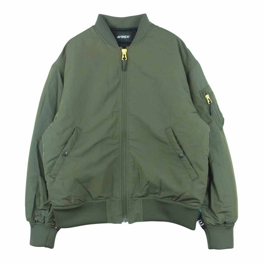 AVIREX アヴィレックス 6112155 FIGHTER PHOTO TYPE MA-1 ファイターフォト ミリタリー フライト ジャケット カーキ系 M【中古】