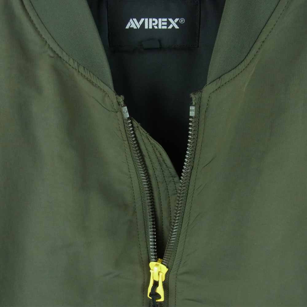 AVIREX アヴィレックス 6112155 FIGHTER PHOTO TYPE MA-1 ファイターフォト ミリタリー フライト ジャケット カーキ系 M【中古】