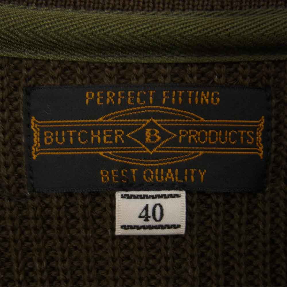 BUTCHER PRODUCTS ブッチャー プロダクツ TWIN HORSE KNIT ツインホースニットセーター レッド 40
