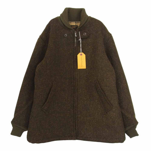 AT LAST アットラスト SUR COAT ウールサー コート ジャケット カーキ系 40【美品】【中古】