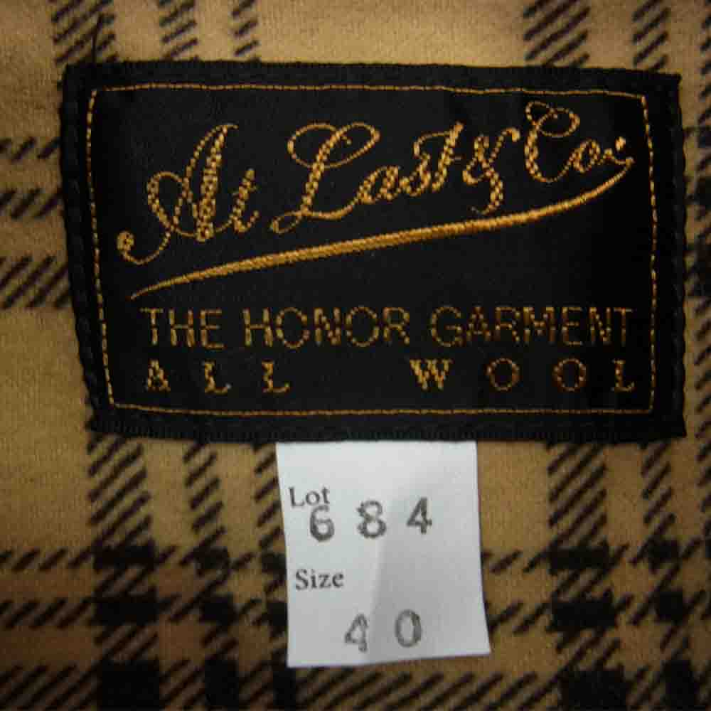 AT LAST アットラスト SUR COAT ウールサー コート ジャケット カーキ系 40【美品】【中古】