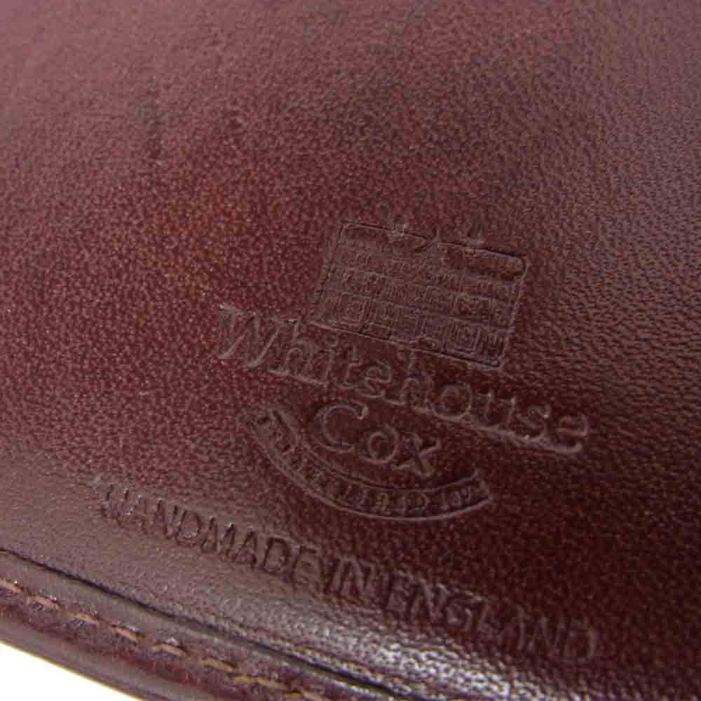 WHITE HOUSE COX ホワイトハウスコックス アンティーク ブライドル レザー 2つ折り 長財布 ブラウン系【中古】
