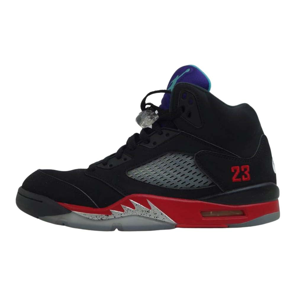 NIKE ナイキ CZ1786-001 AIR JORDAN 5 RETRO "TOP 3" BLACK/FIRE RED-GRAPE ICE-NEW EMERALD エアジョーダン 5 レトロ トップ3 28【中古】
