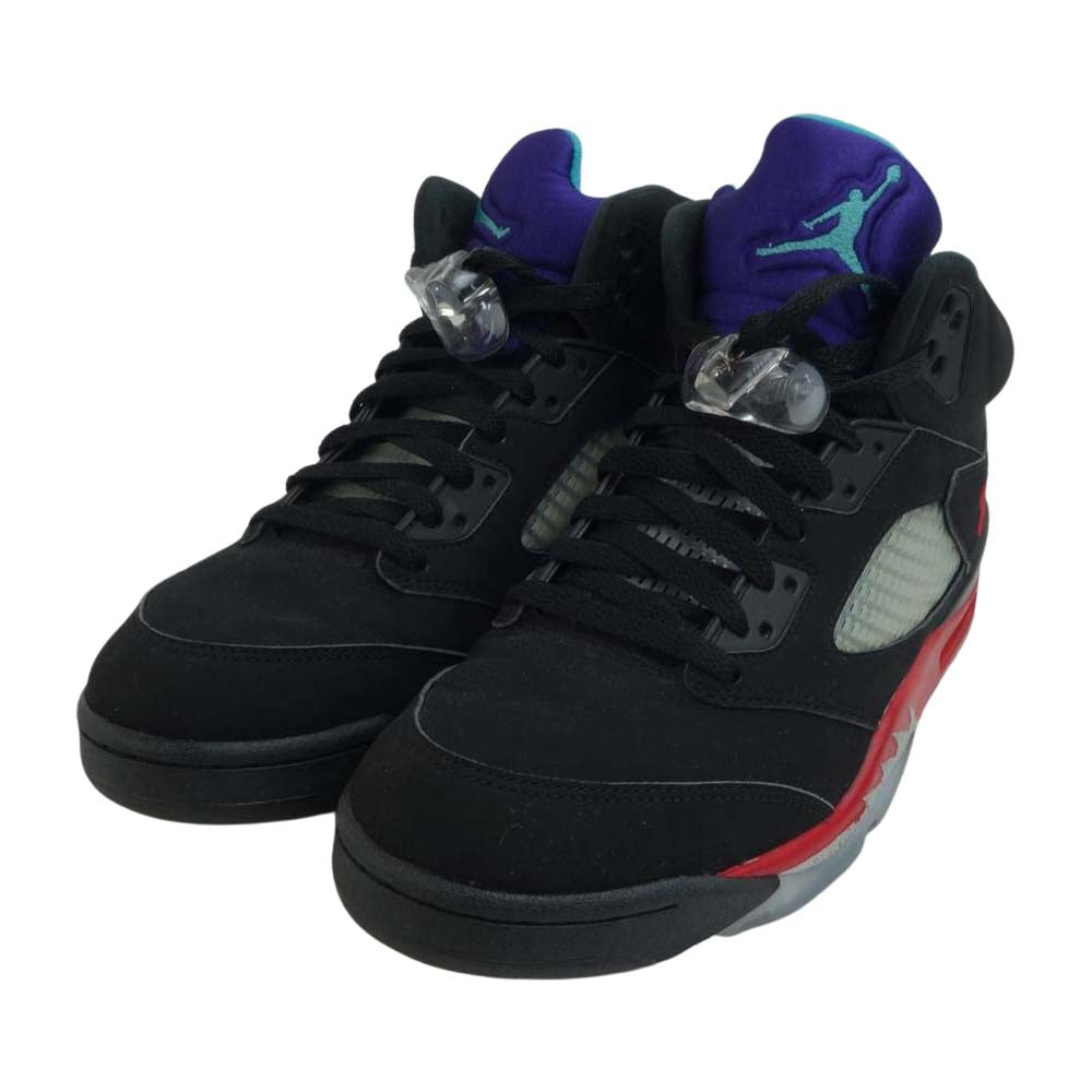 NIKE ナイキ CZ1786-001 AIR JORDAN 5 RETRO "TOP 3" BLACK/FIRE RED-GRAPE ICE-NEW EMERALD エアジョーダン 5 レトロ トップ3 28【中古】