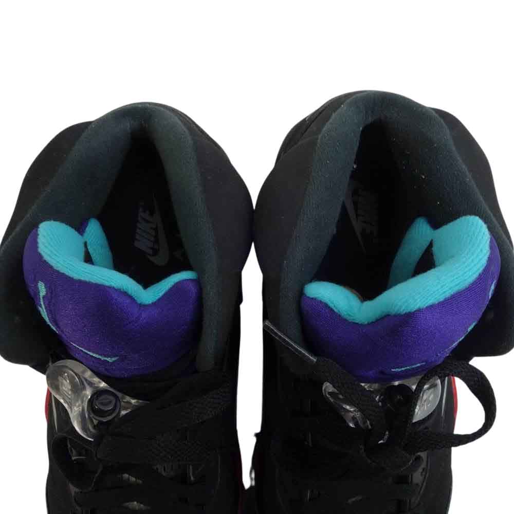 NIKE ナイキ CZ1786-001 AIR JORDAN 5 RETRO "TOP 3" BLACK/FIRE RED-GRAPE ICE-NEW EMERALD エアジョーダン 5 レトロ トップ3 28【中古】