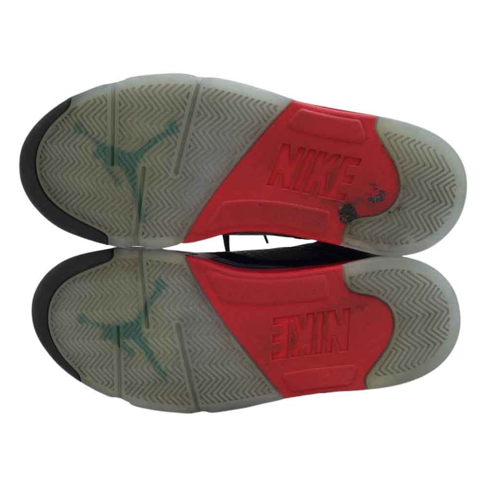 NIKE ナイキ CZ1786-001 AIR JORDAN 5 RETRO "TOP 3" BLACK/FIRE RED-GRAPE ICE-NEW EMERALD エアジョーダン 5 レトロ トップ3 28【中古】