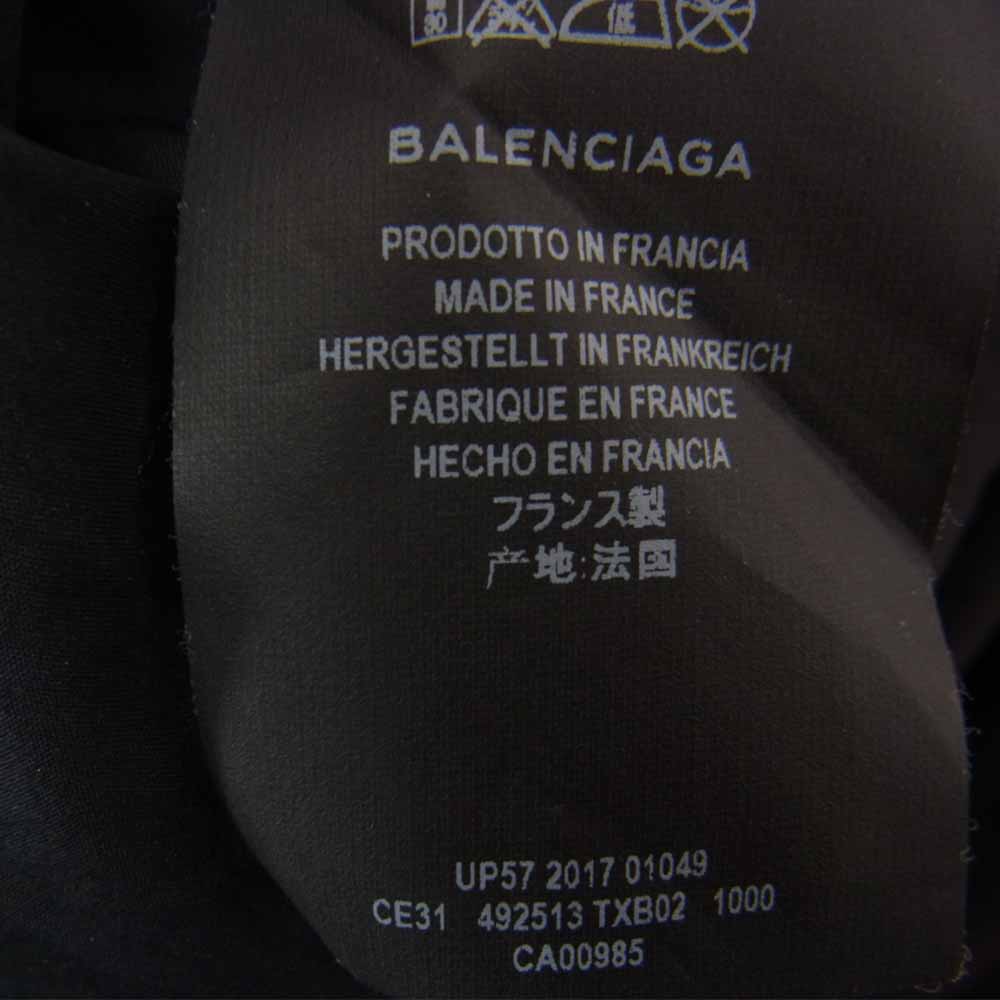 BALENCIAGA バレンシアガ バレンシアガジャパンタグ 492513 TXB02 New Swing Shirt バックロゴプリント ニュースイング シャツ ブラック系 40【中古】