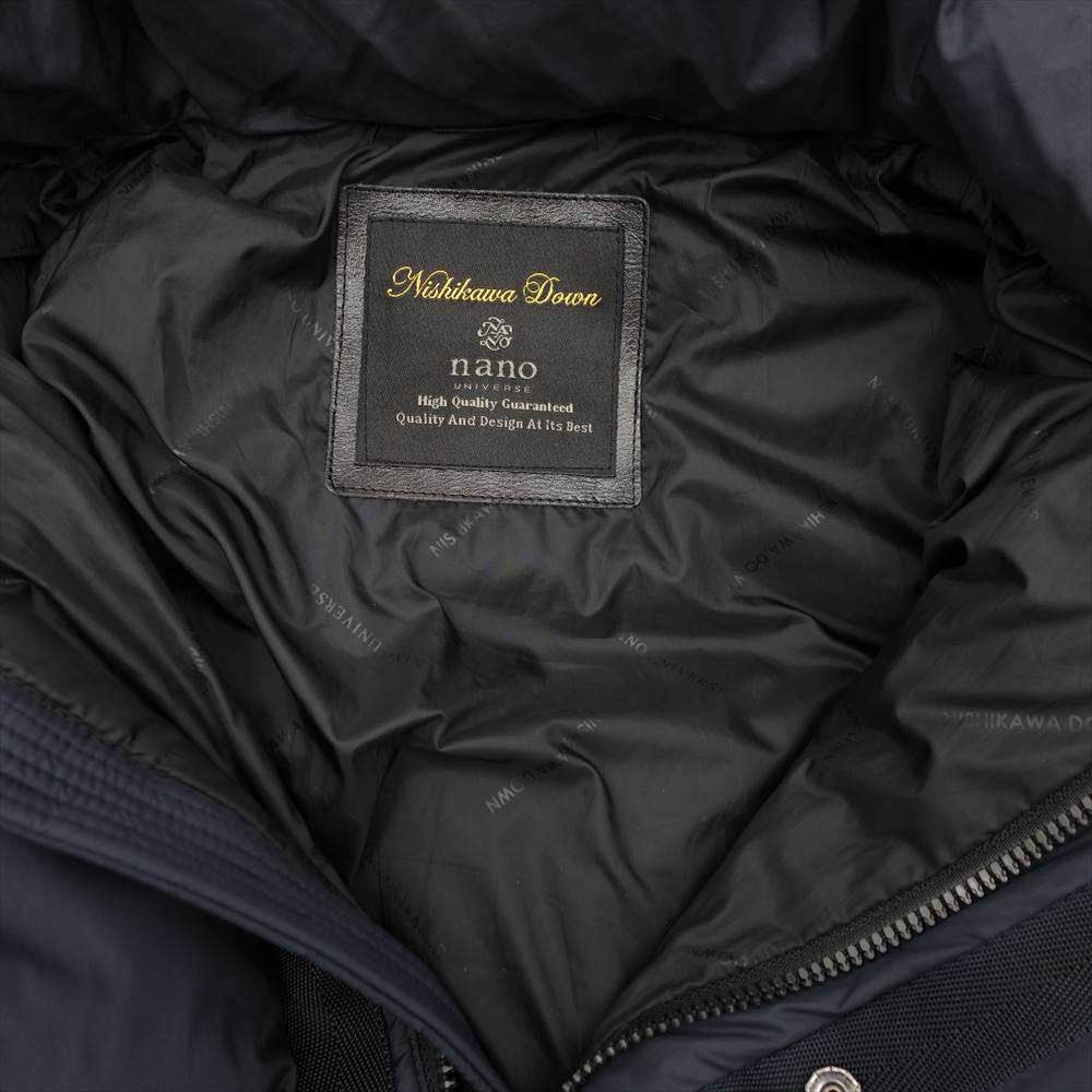 nano universe ナノユニバース 668-9214001 西川ダウン NYLON G2 JACKET ナイロン ダウン ジャケット ダークネイビー系 L【中古】