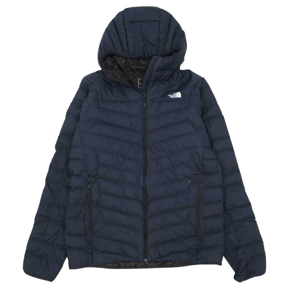 THE NORTH FACE ノースフェイス NY82011 THUNDER HOODIE サンダーフーディ ダウン ジャケット ネイビー系 XL【中古】