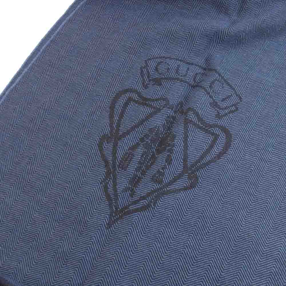 GUCCI グッチ 344993 ウール マフラー ブルー系【中古】