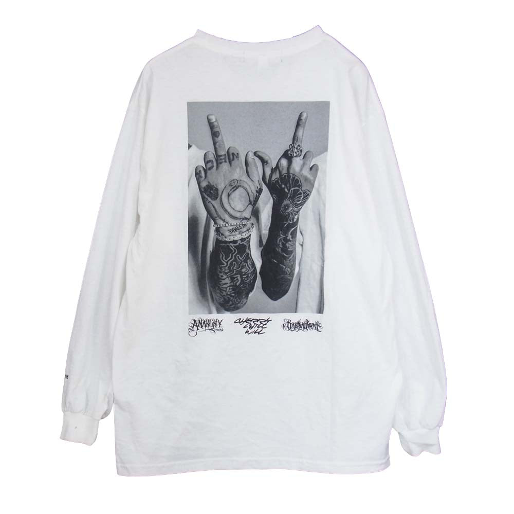 ソートワン Cherry Chill Will × ANARCHY × BADSAIKUSH ロングスリーブ 長袖 Tシャツ ホワイト系 L【中古】