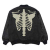 NEIGHBORHOOD ネイバーフッド 21AW 212AQNH-JKM01S VIRSITY JACKET BONE アーム レザー 切替 ボーン デザイン バーシティ ジャケット スタジャン ブラック系 グレー系 M【極上美品】【中古】