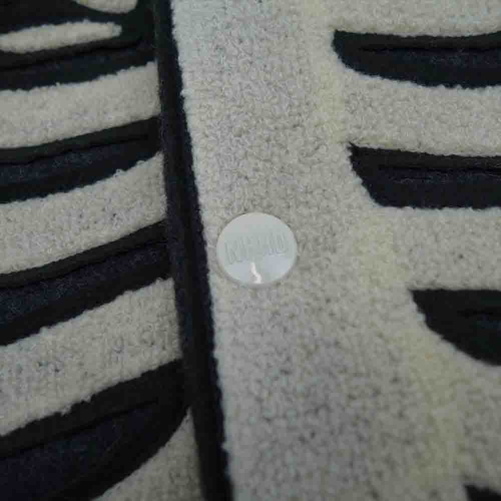 NEIGHBORHOOD ネイバーフッド 21AW 212AQNH-JKM01S VIRSITY JACKET BONE アーム レザー 切替 ボーン デザイン バーシティ ジャケット スタジャン ブラック系 グレー系 M【極上美品】【中古】