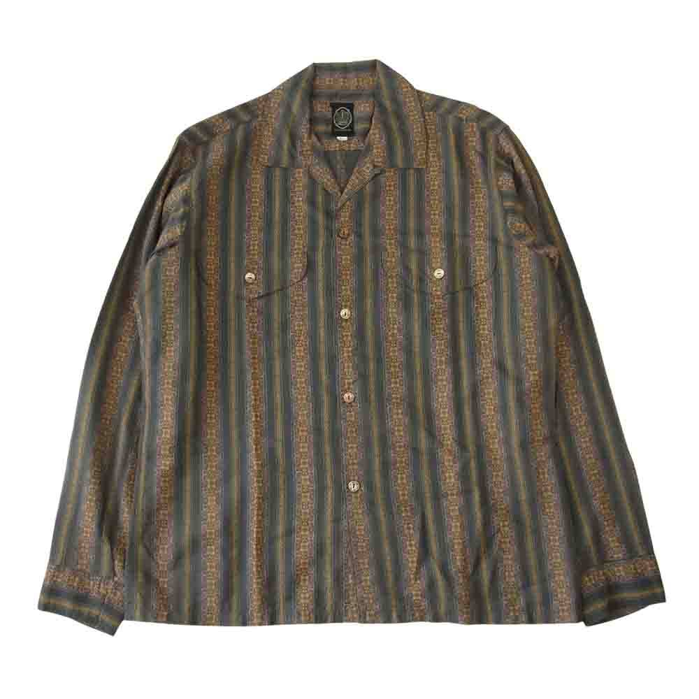 ダリーズ オープンカラー シャツ グレー系 15.5【中古】