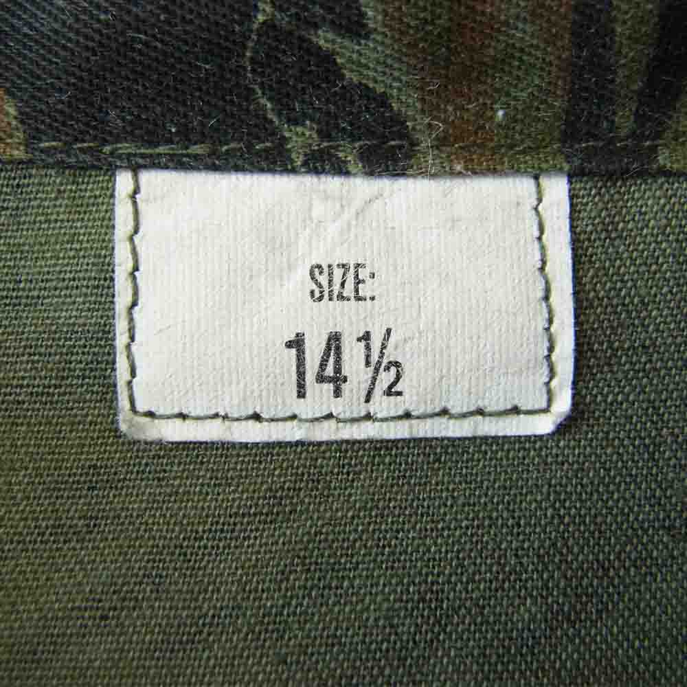 US ARMY タイガーカモ ユーティリティシャツ ミリタリー シャツ カーキ系 14.5【中古】