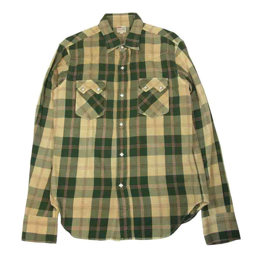 JELADO ジェラード vintage check western shirt チェック ウエスタン シャツ グリーン系 M【中古】
