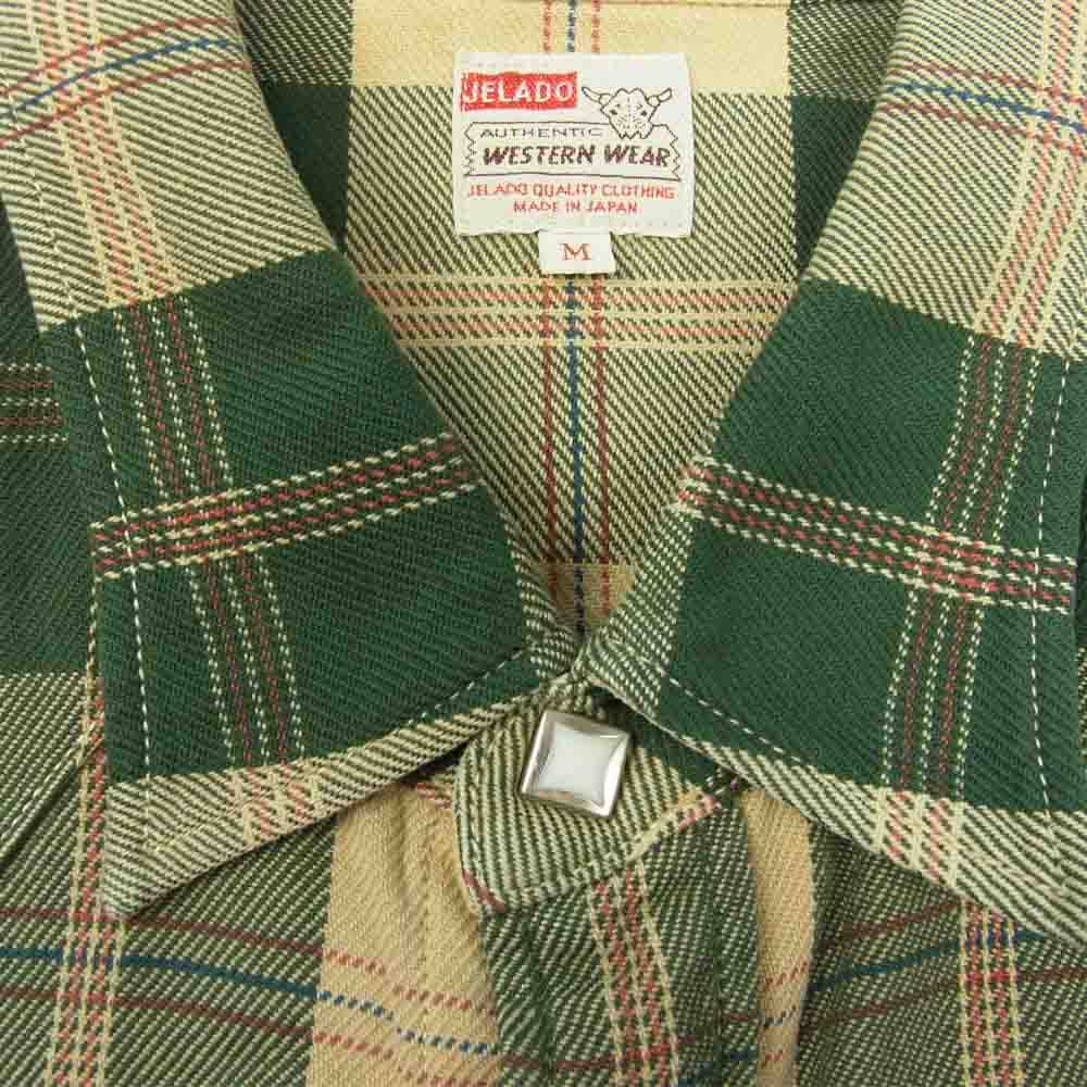 JELADO ジェラード vintage check western shirt チェック ウエスタン シャツ グリーン系 M【中古】