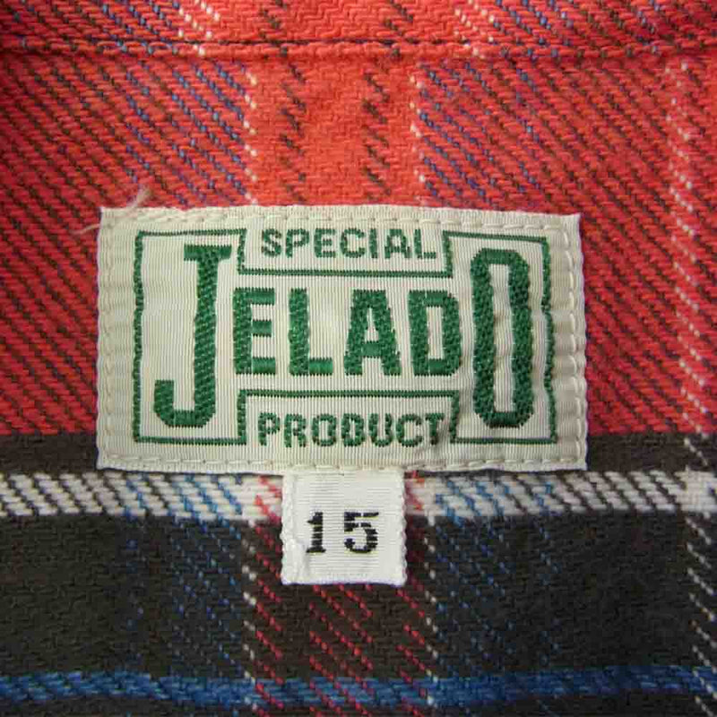 JELADO ジェラード ヘビーネル チェック シャツ レッド系 15【中古】