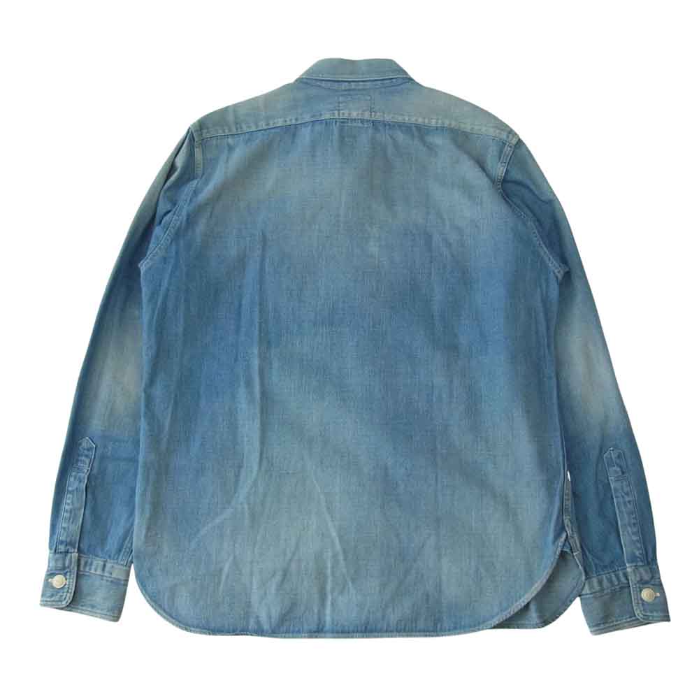 JELADO ジェラード PIRETE OF BLUEDYE 加工 ストレッチ デニム シャツ インディゴブルー系 M【中古】