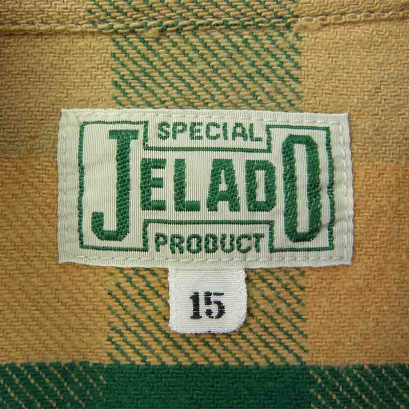 JELADO ジェラード ヘビーネル チェック シャツ グリーン系 15【中古】