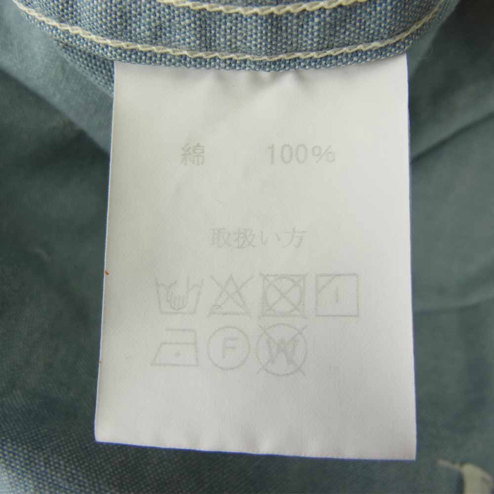 JELADO ジェラード Union Workers Shirt ユニオンワーカーズシャツ フェイドインディゴ シャンブレー 加工 ワーク シャツ インディゴブルー系 M【中古】