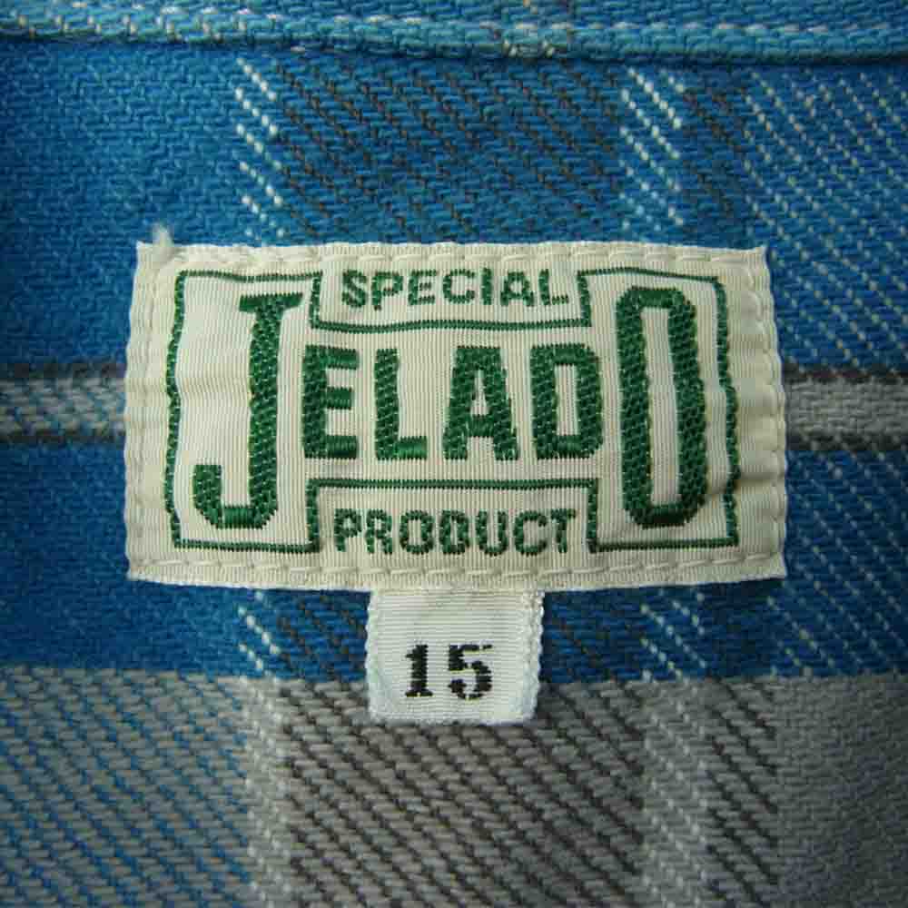 JELADO ジェラード ヘビーネル チェック シャツ ブルー系 15【中古】