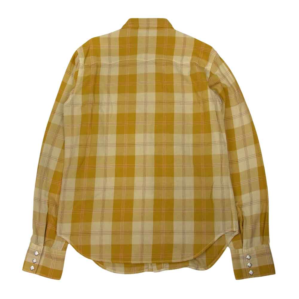 JELADO ジェラード vintage check western shirt チェック ウエスタン シャツ マスタード イエロー系 M【新古品】【未使用】【中古】