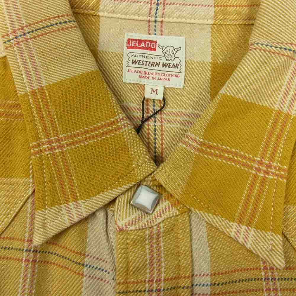JELADO ジェラード vintage check western shirt チェック ウエスタン シャツ マスタード イエロー系 M【新古品】【未使用】【中古】