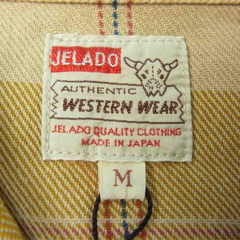 JELADO ジェラード vintage check western shirt チェック ウエスタン シャツ マスタード イエロー系  M【新古品】【未使用】【中古】