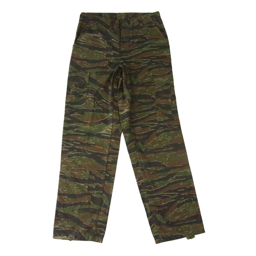 US ARMY USA製 stock no 8415-01-084-1709 タイガーストライプ リップストップ カーゴパンツ カーキ系 S【中古】