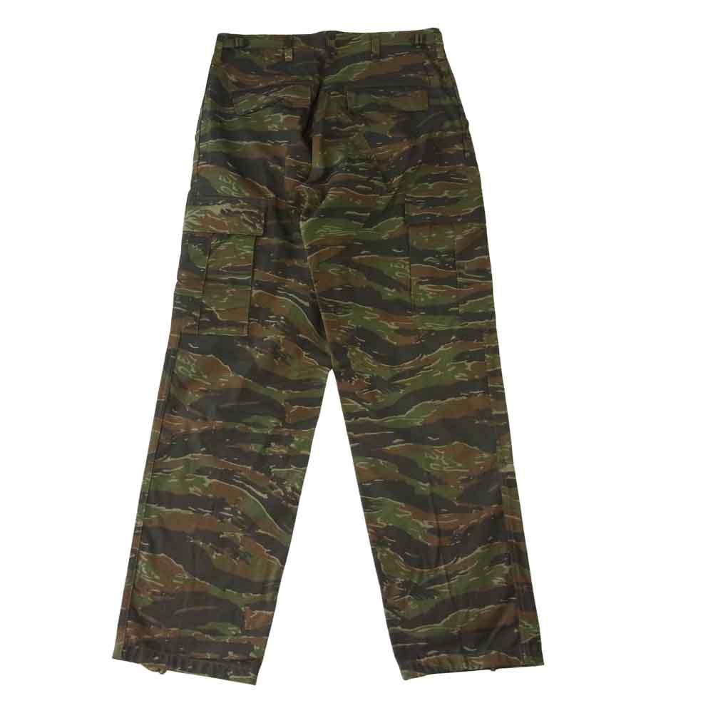 US ARMY USA製 stock no 8415-01-084-1709 タイガーストライプ リップストップ カーゴパンツ カーキ系 S【中古】