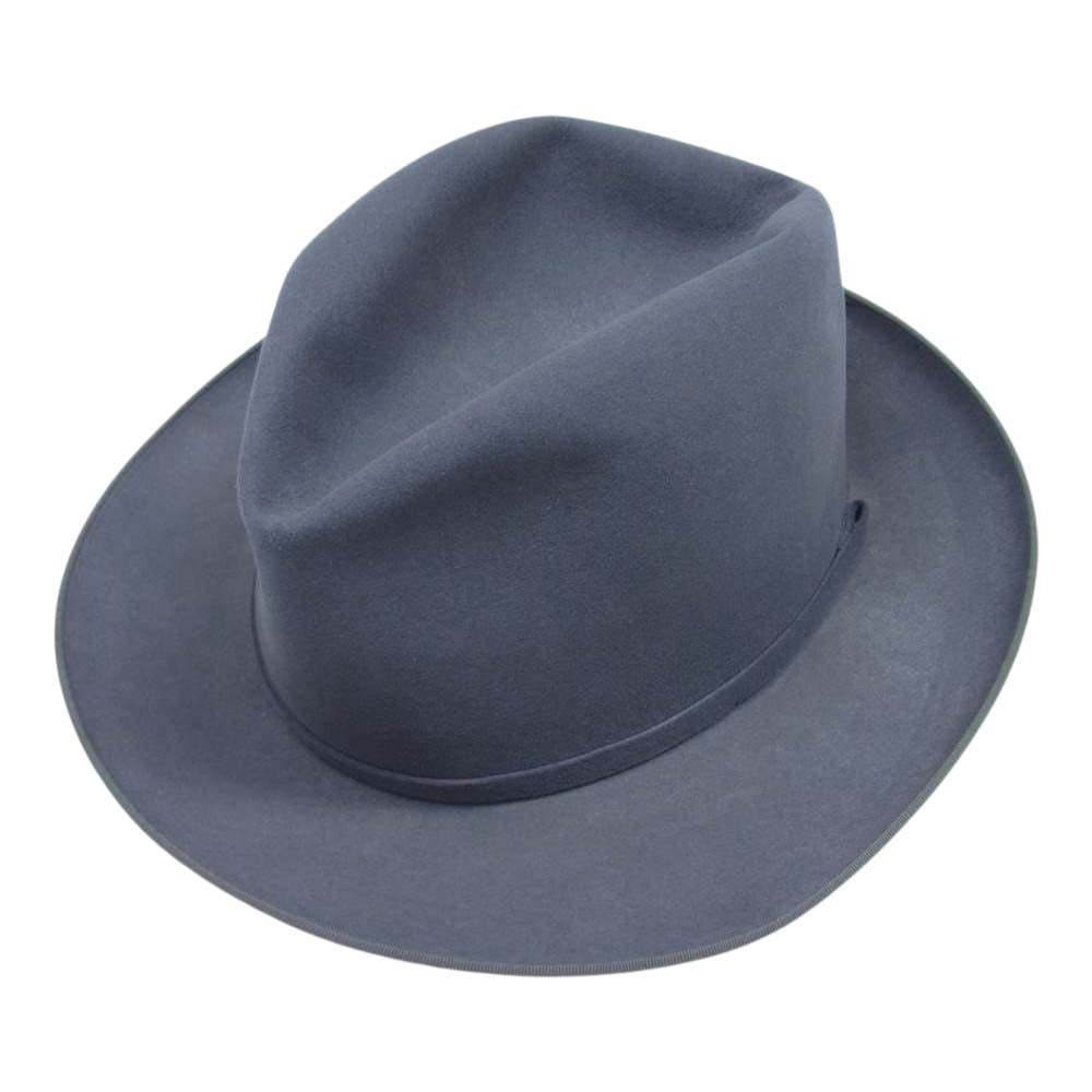 STETSON royal deluxe フェルト ハット 中折れ 帽子 カーキ系 3/4【中古】