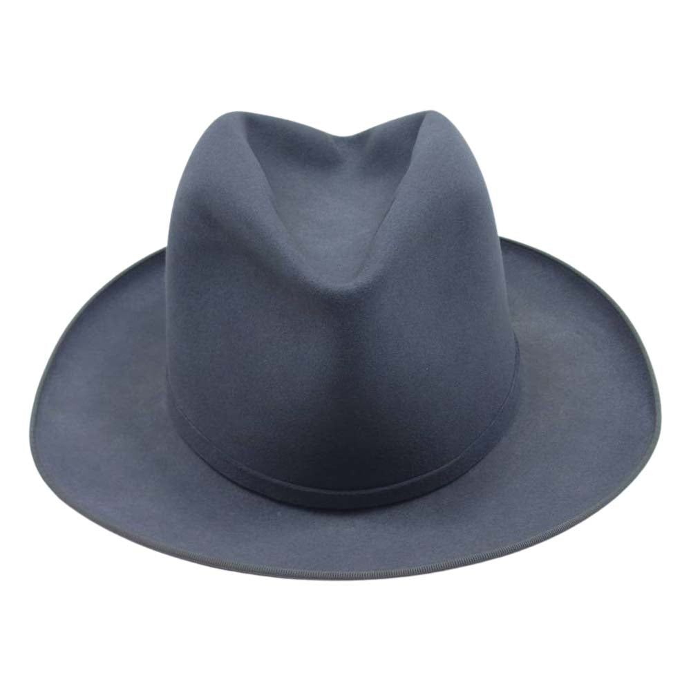 STETSON royal deluxe フェルト ハット 中折れ 帽子 カーキ系 3/4【中古】