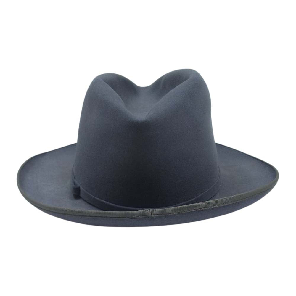 STETSON royal deluxe フェルト ハット 中折れ 帽子 カーキ系 3/4【中古】