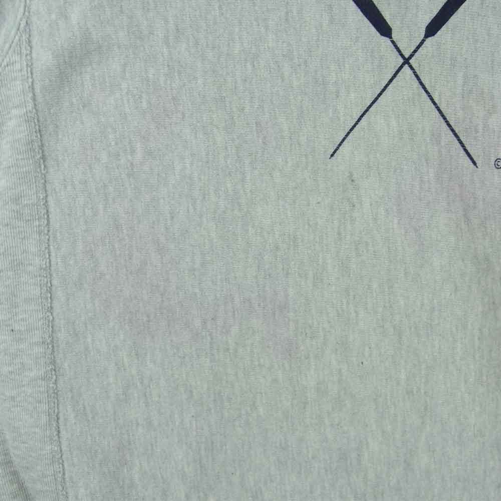 Champion チャンピオン USA製 90s 刺繍タグ リバースウィーブ 半袖 スウェット コットン グレー系 XL【中古】