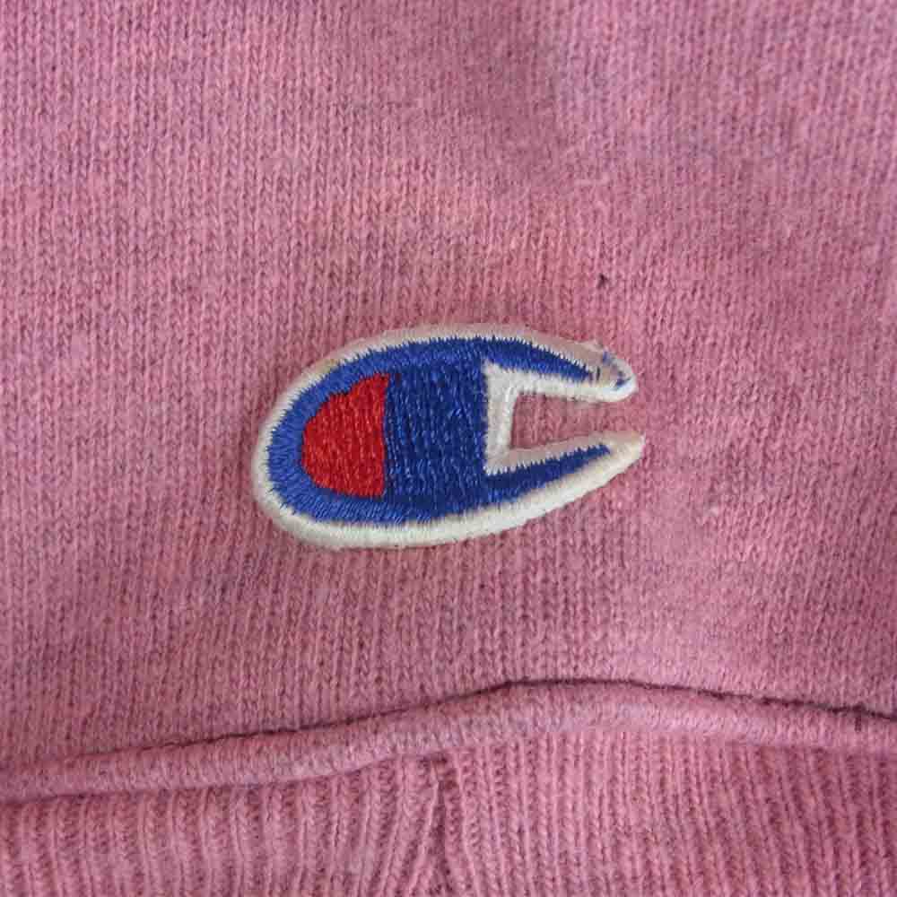 Champion チャンピオン USA製 90s 刺繍タグ リバースウィーブ 半袖 スウェット コットン ピンク系 XL【中古】