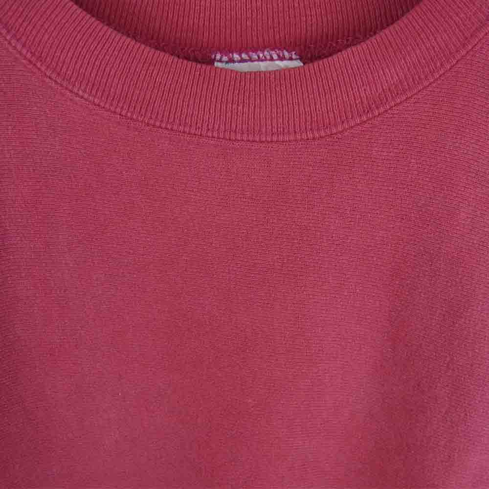 Champion チャンピオン USA製 90s 刺繍タグ リバースウィーブ 半袖 スウェット コットン ピンク系 XL【中古】