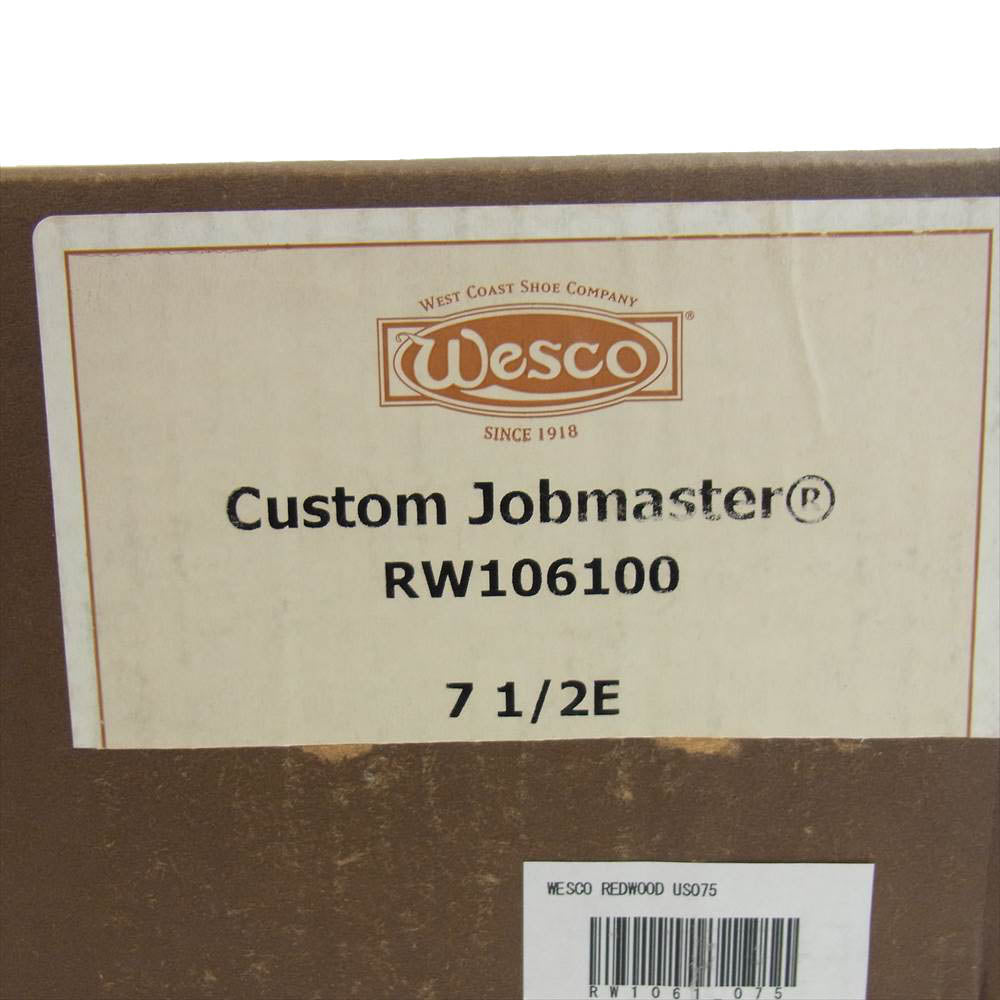 WESCO ウエスコ RW106100 6" CUSTOM JOBMASTER カスタム ジョブマスター ブーツ レッド エンジ系 7 1/2【極上美品】【中古】