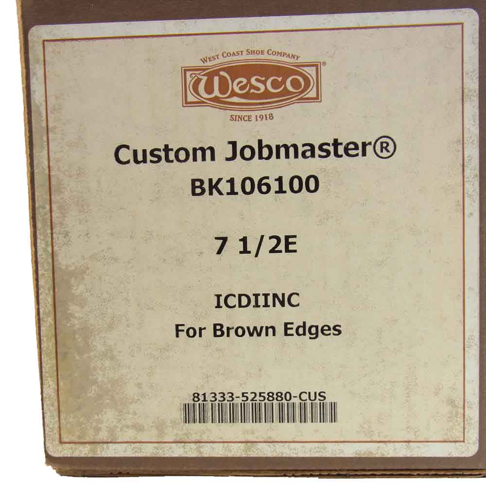 WESCO ウエスコ BK106100 6" CUSTOM JOBMASTER カスタム ジョブマスター ブーツ ブラック ブラック系 7　1/2【極上美品】【中古】