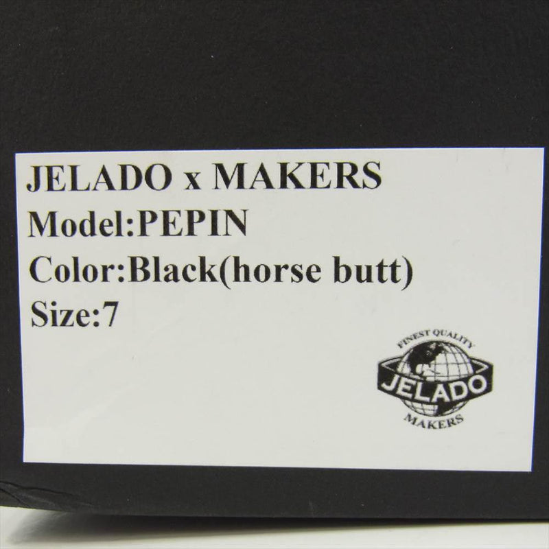 JELADO ジェラード × MAKERS メーカーズ Pepin Short Engineer ペピン ショートエンジニア ブーツ ブラック系  7【極上美品】【中古】