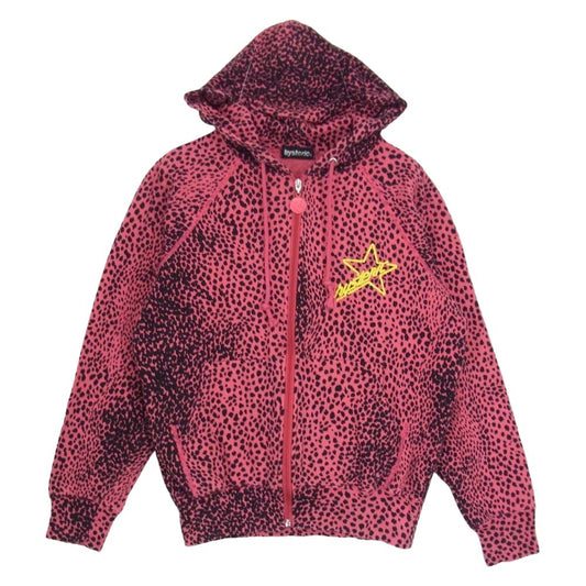 HYSTERIC GLAMOUR ヒステリックグラマー レオパード ジップ パーカー ピンク系 FREE【中古】
